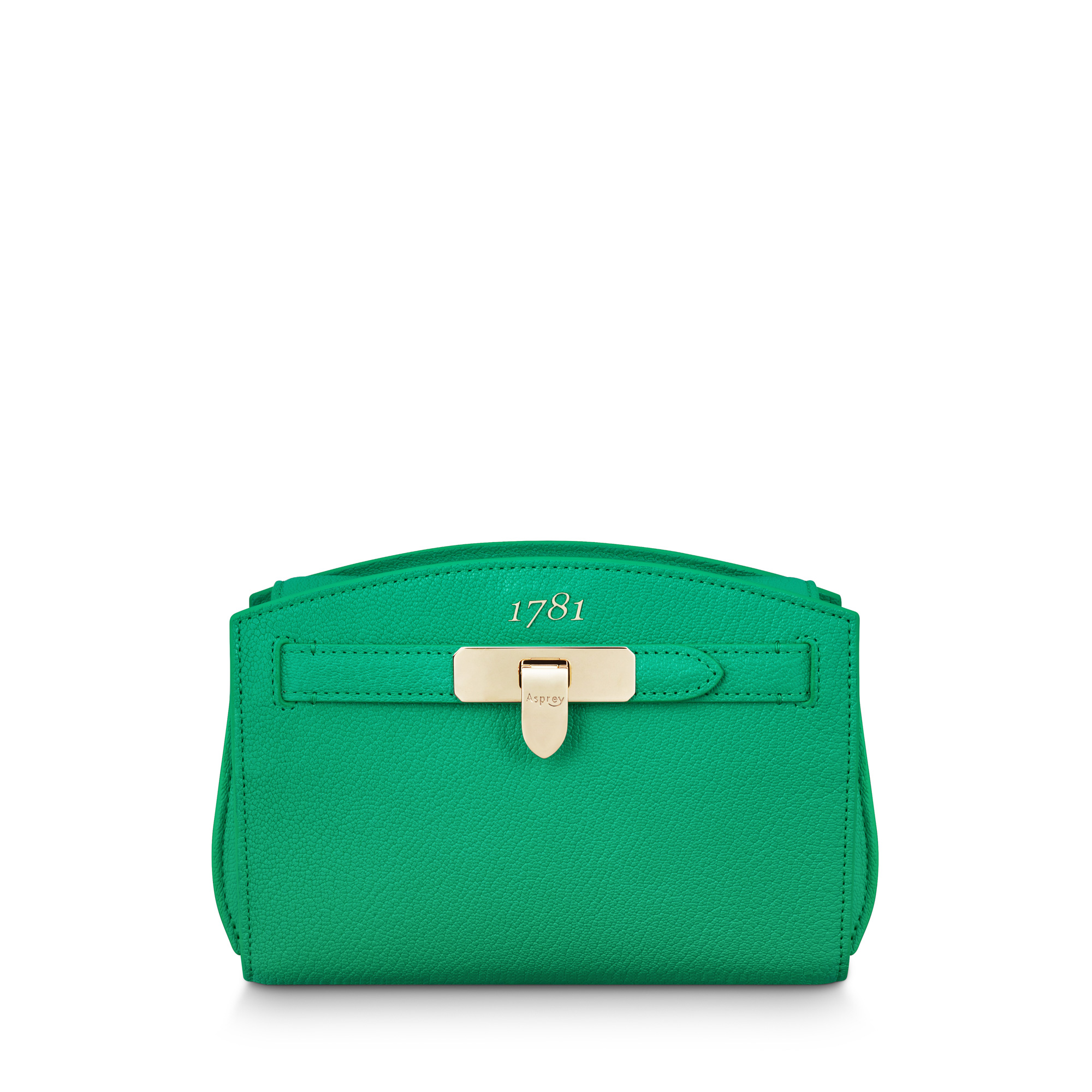 Asprey London green signature bag clutch